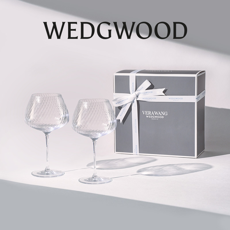 【结婚礼物】WEDGWOOD威基伍德VeraWang幸福漩涡红酒杯葡萄酒杯