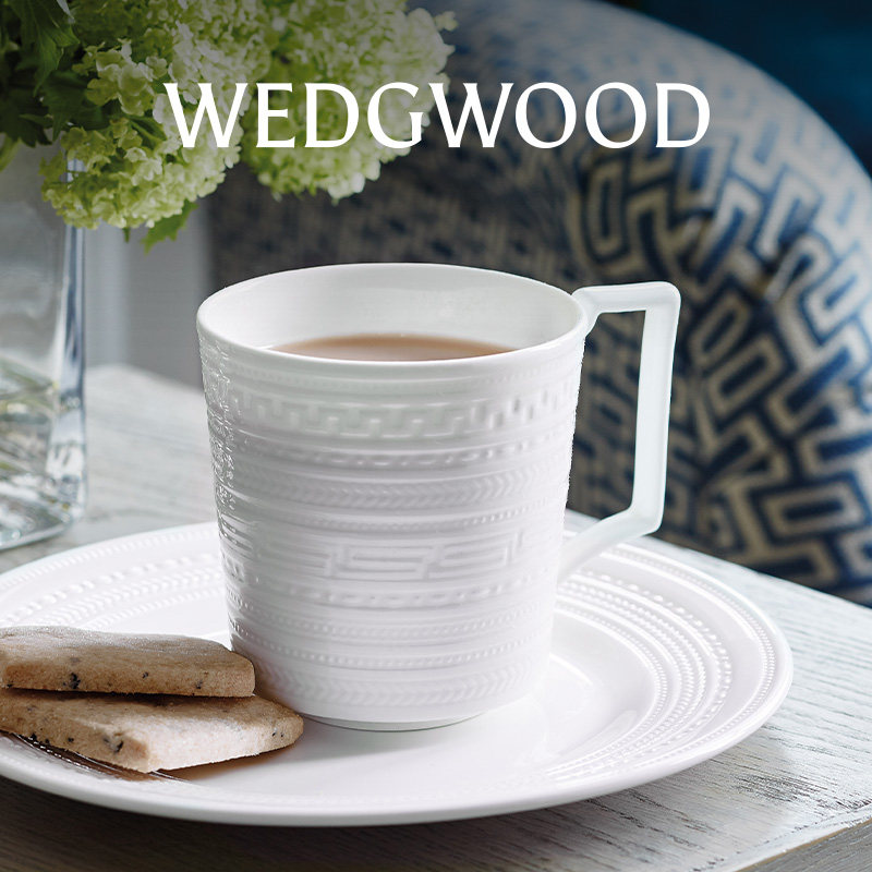 WEDGWOOD威基伍德意大利浮雕骨瓷马克对杯情侣杯礼物咖啡杯