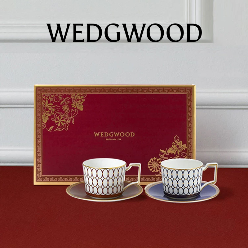 【新年礼物】WEDGWOOD金粉年华2杯2碟骨瓷咖啡杯碟情侣对杯,餐饮具,咖啡杯,淘宝优惠券,粉丝福利购,淘宝优惠卷