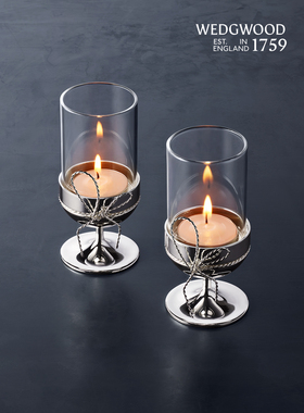 WEDGWOOD威基伍德王薇薇爱之结绳烛台摆件场景布置仪式感