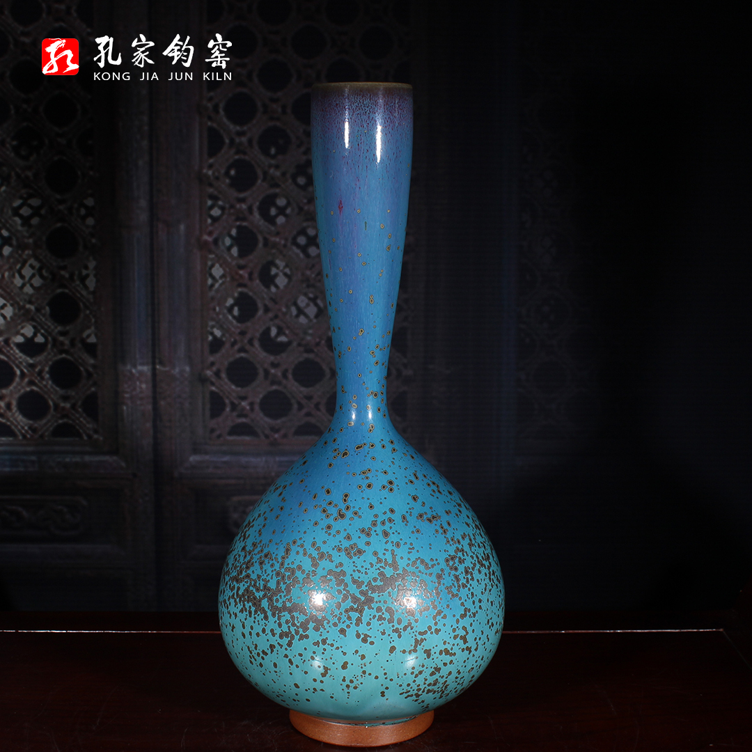 孔相卿【鹅颈瓶】中国工美大师亲工手签款