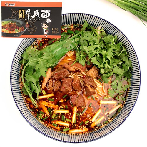麻辣味内江牛肉面麻辣地方特色