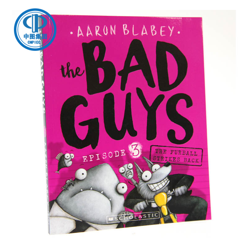 英文进口 The Bad Guys 大坏蛋/砍人先生第3集 Aaron Blabey儿童黑白漫画故事电影小说桥梁书 提升英语训练辅导书