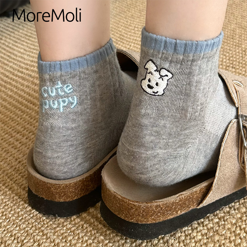 moremoli薄款透气吸汗网眼短袜