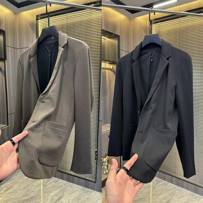 男士2024春季新款休闲西装外套欧货潮牌百搭时尚休闲潮流便衣西服