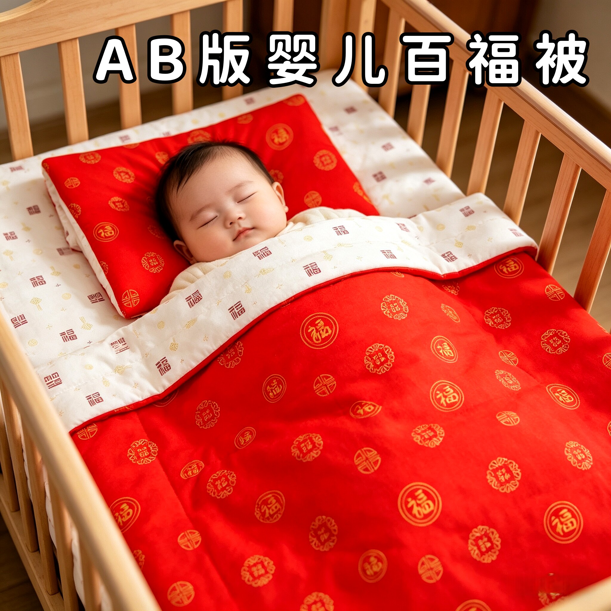 婴儿可水洗棉花被褥夹棉款四季宝宝被子纯棉新生儿包被可洗儿童被