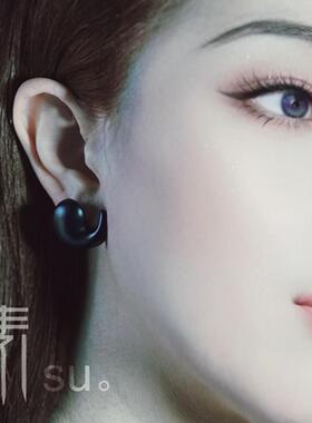 银针耳钉Stud earring女小众设计高级轻奢百搭耳环anting tiruan