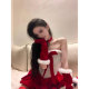 SALTCRUSH 纯欲可爱圣诞抹胸连衣裙红色兔女郎cosplay圣诞制服女