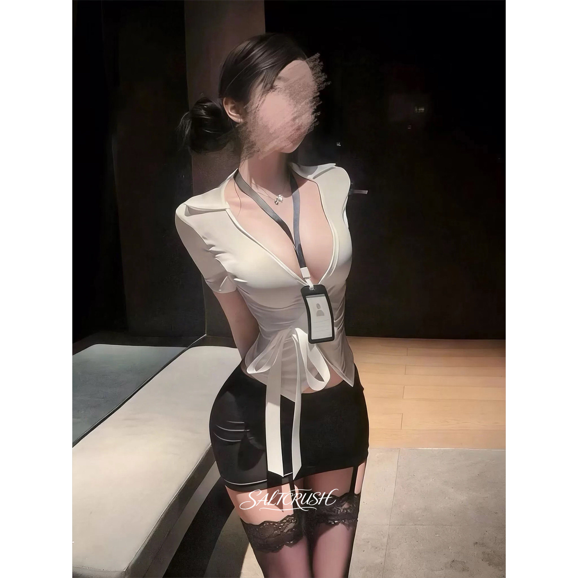SLOWBURN 性感御姐风白色OL职业制服套装女风情女秘书约会包臀裙