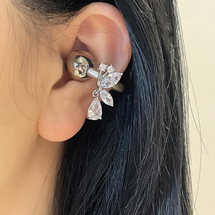 蝴蝶耳饰适用于华为Freeclip1/2代耳机钻扣耳夹式配饰品小众原创