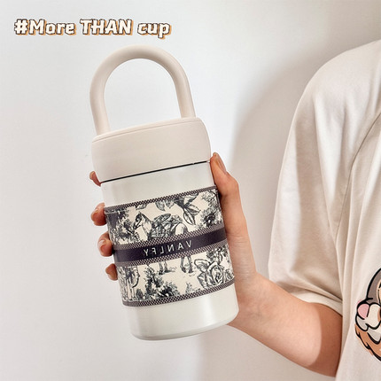 ins风保温杯女2025新款水杯高颜值女款手提杯子小巧便携大容量