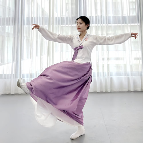 北舞同款朝鲜族组合舞蹈练习练功半身裙子演出表演服艺考级民间舞