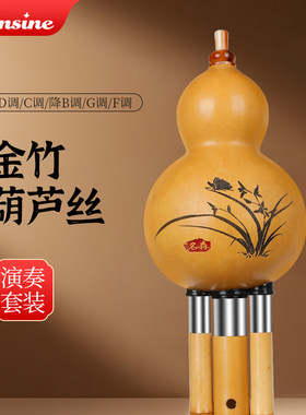 名森紫竹三音葫芦丝可拆卸初学入门葫芦丝进阶款金竹葫芦丝乐器