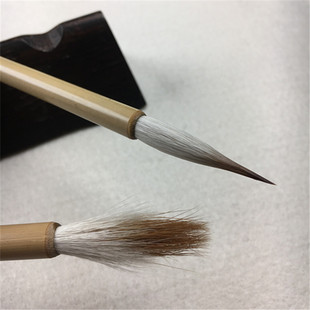 草帽崔毛笔兼毫中号勾线笔白描线描衣纹绘画工笔何老师专用笔