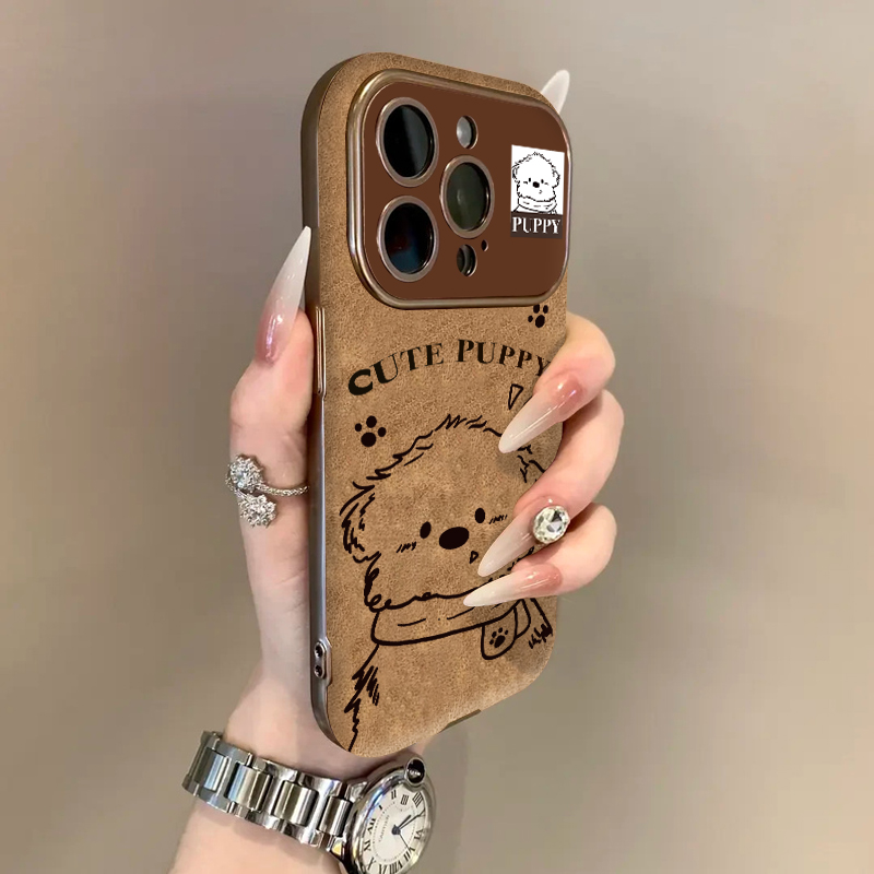 潦草小狗适用苹果17promax手机壳iPhone16pro15新款14防摔13男12女款11华为pura70p60情侣mate70pro+套50e40