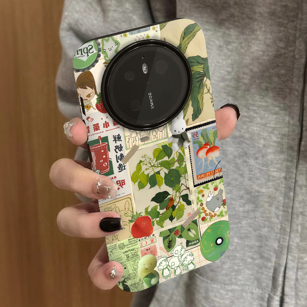 拼贴插画适用华为mate70pro手机壳mate60pro+新款50e防摔男mate30epro女款40por情侣菲林70proplus保护40e套