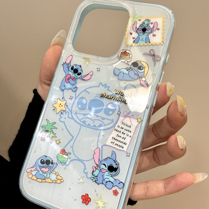 蓝史迪仔适用苹果16promax手机壳iPhone15pro新款14防摔13软壳12男11xsmax女款iphonexr情侣3se2套x78plus