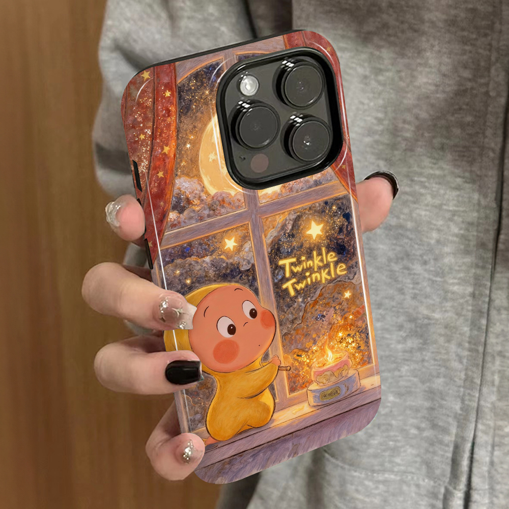 烛火小人适用苹果17promax手机壳iPhone16pro新款15plus防摔14菲林13男12xsmax女款11xr情侣3se2外壳7套8plus