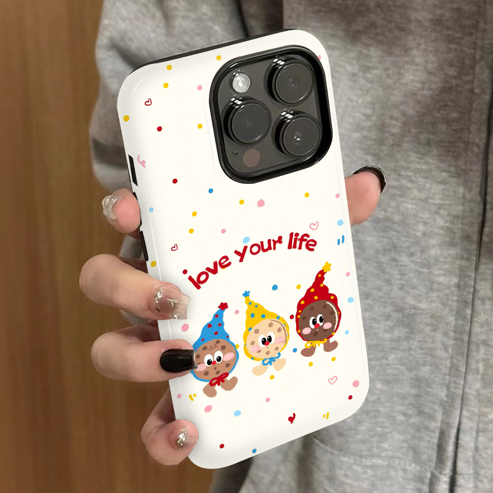饼干小人适用苹果17promax手机壳iPhone16pro新款15plus防摔14菲林13男12xsmax女款11xr情侣3se2外壳7套8plus