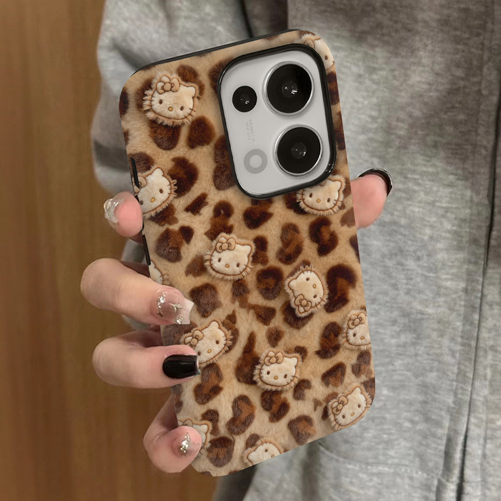 棕色kt猫适用opporeno14手机壳reno13新款12oppofindx8x6x7ultra防摔reno11男10女款9情侣a97a96套a5pro