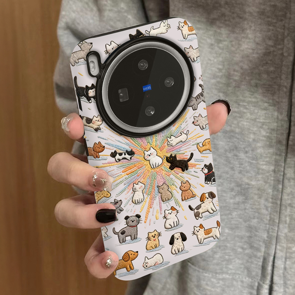 爆炸猫狗适用vivox200promini手机壳x100ultra新款x90s防摔x80x70pro男60vivos30s20女款17t19情侣18e16套