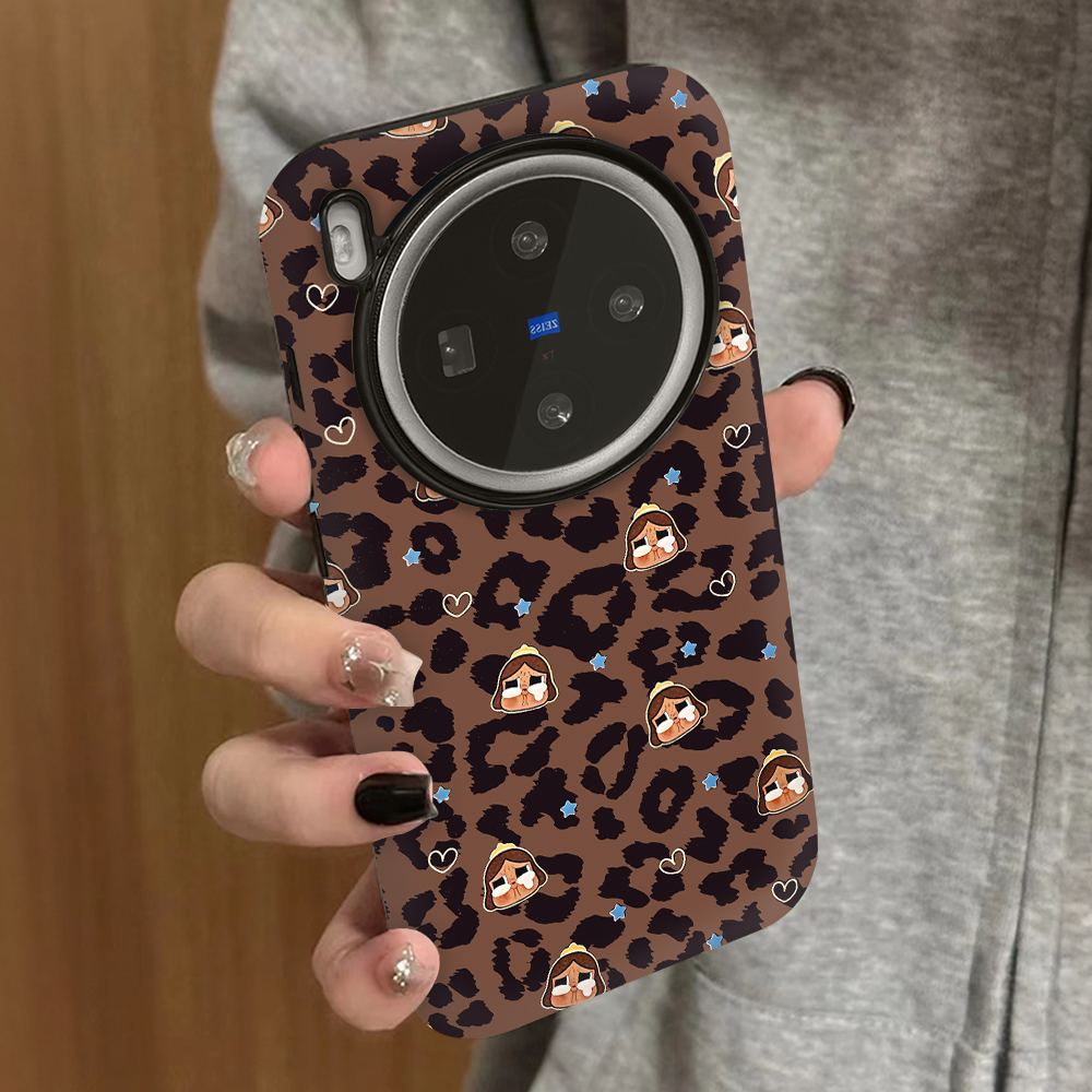 秋冬豹纹适用vivoiqoo13手机壳iqoo12新款11防摔neo10neo9pro8男neo7女款iqooz9turbo情侣z8vivoy300套y77