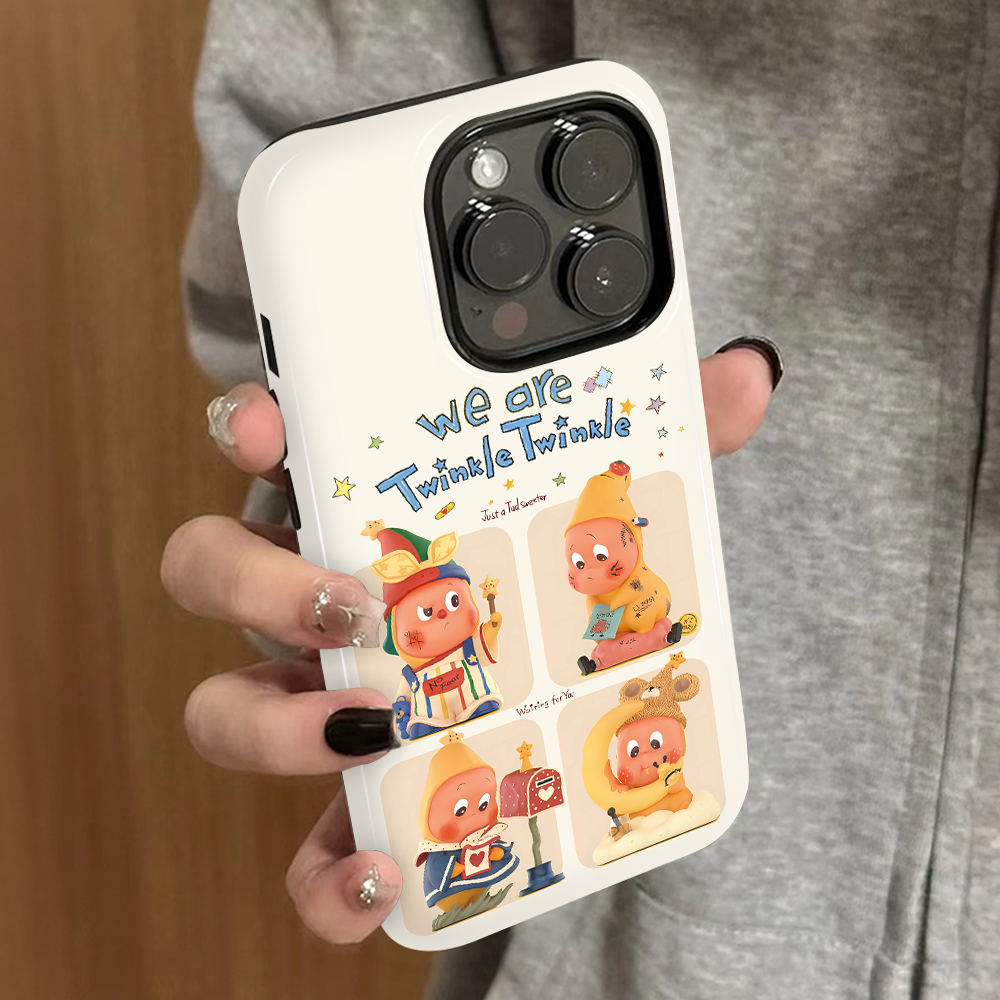 卡通小人适用苹果17promax手机壳iPhone16pro新款15plus防摔14菲林13男12xsmax女款11xr情侣3se2外壳7套8plus