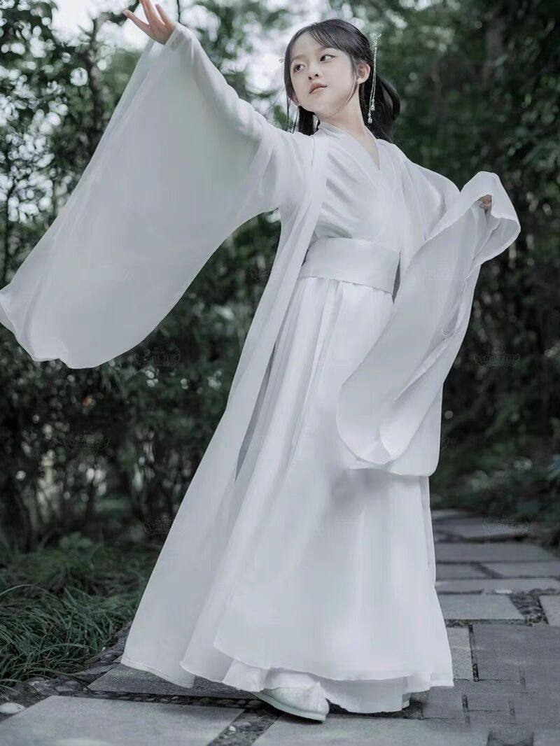 儿童汉服女童古典舞舞蹈服中国风侠客装古装国学服古筝演出服唐装图片