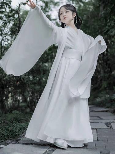 儿童汉服女童古典舞舞蹈服中国风侠客装古装国学服古筝演出服唐装