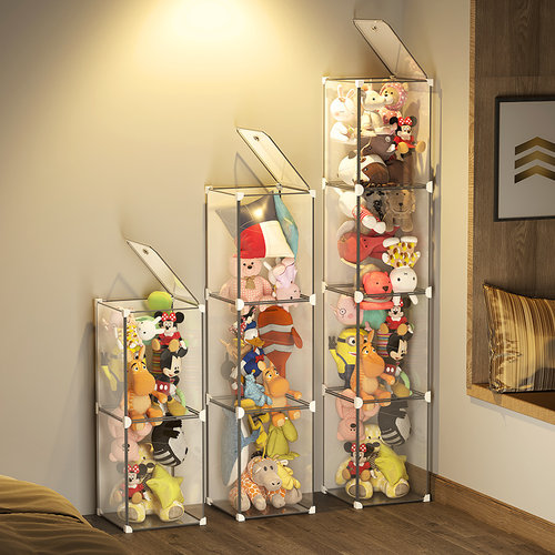 全透明多层收纳桶防尘防潮