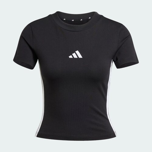 adidas阿迪达斯女子秋季短款休闲修身圆领正肩短袖T恤JC8325
