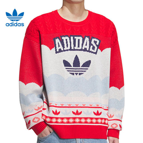 adidas阿迪达斯三叶草春季男子运动休闲针织套头衫JL8367