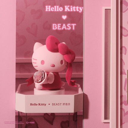 【新年礼物】Hello Kitty 联名野兽派乖乖坐手捧永生花水晶球告白