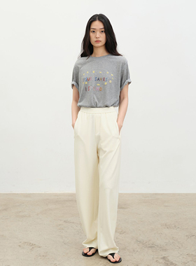 张小某 醋酸休闲裤女秋冬2025新款高腰显瘦天丝PS拖地直筒裤K1627