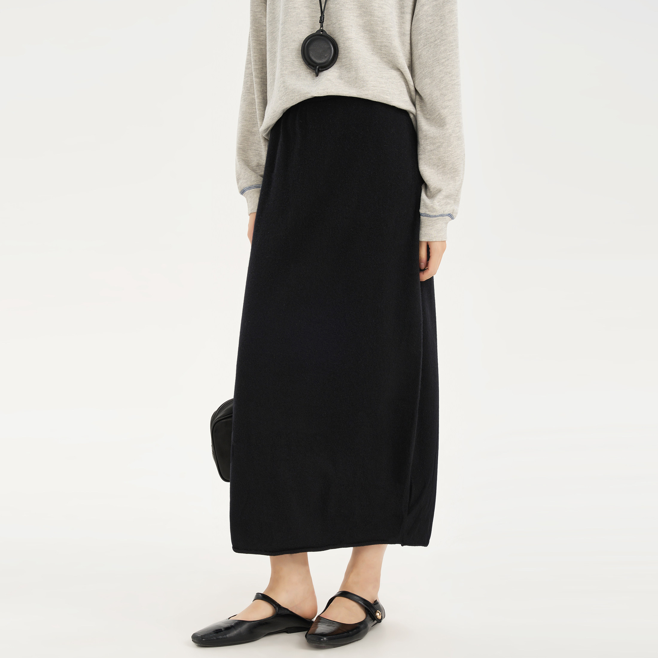 张小某 梨形定制 秋冬软糯亲肤后开叉松紧腰针织半身裙1BW08Q2043,女装/女士精品,半身裙,淘宝优惠券,粉丝福利购,淘宝优惠卷