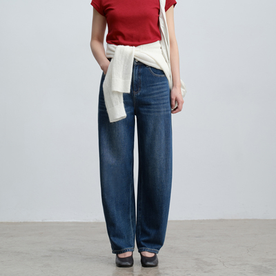 张小某蓝色直筒牛仔裤女春季2026
