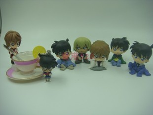 正版 动漫周边 万代 扭蛋 名侦探柯南 角色 孩童坐姿 挂件 手办