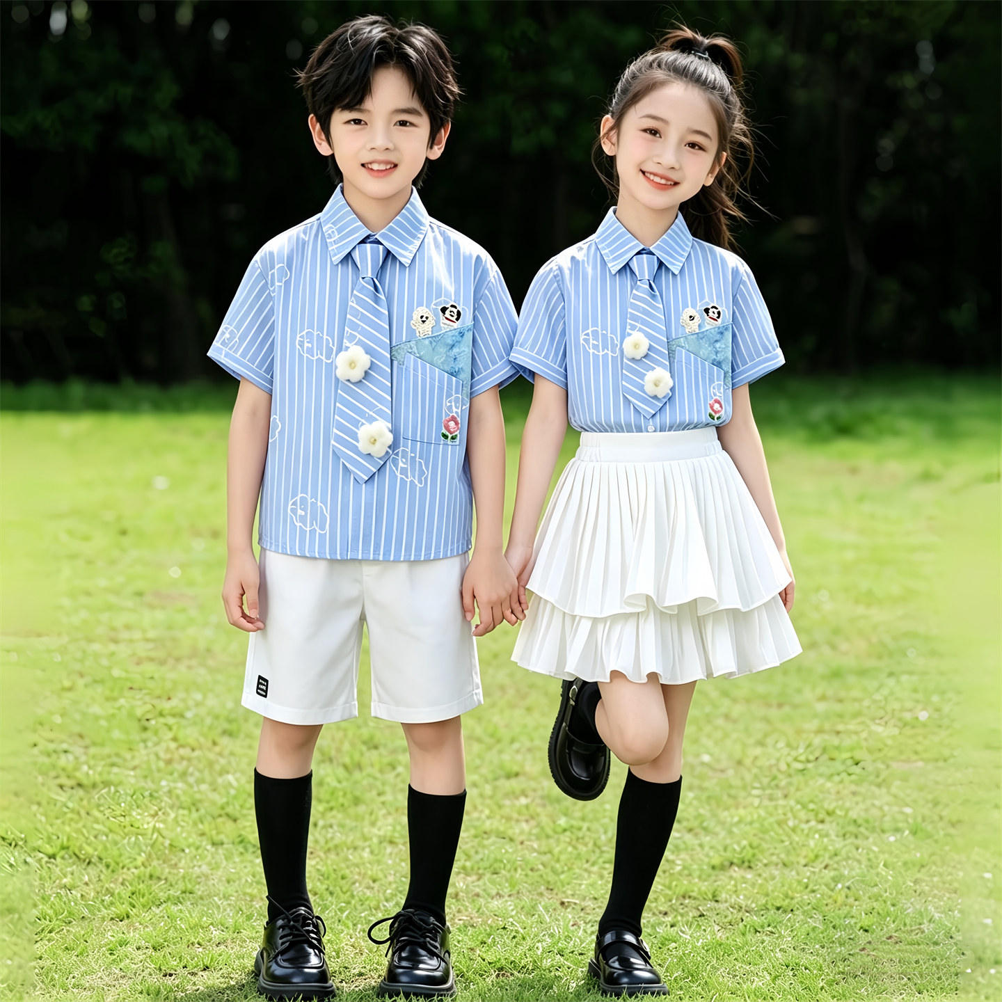 六一节男女童学院风合唱演出服