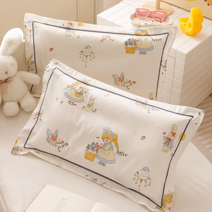 A类60支长绒棉儿童印花枕套全棉纯棉幼儿园枕头套30x50cm四季通用