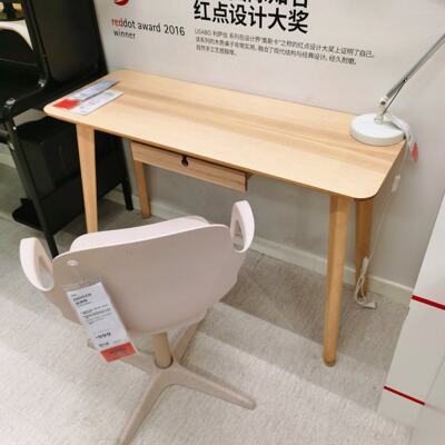 宜家带抽屉小户型橡木办公桌