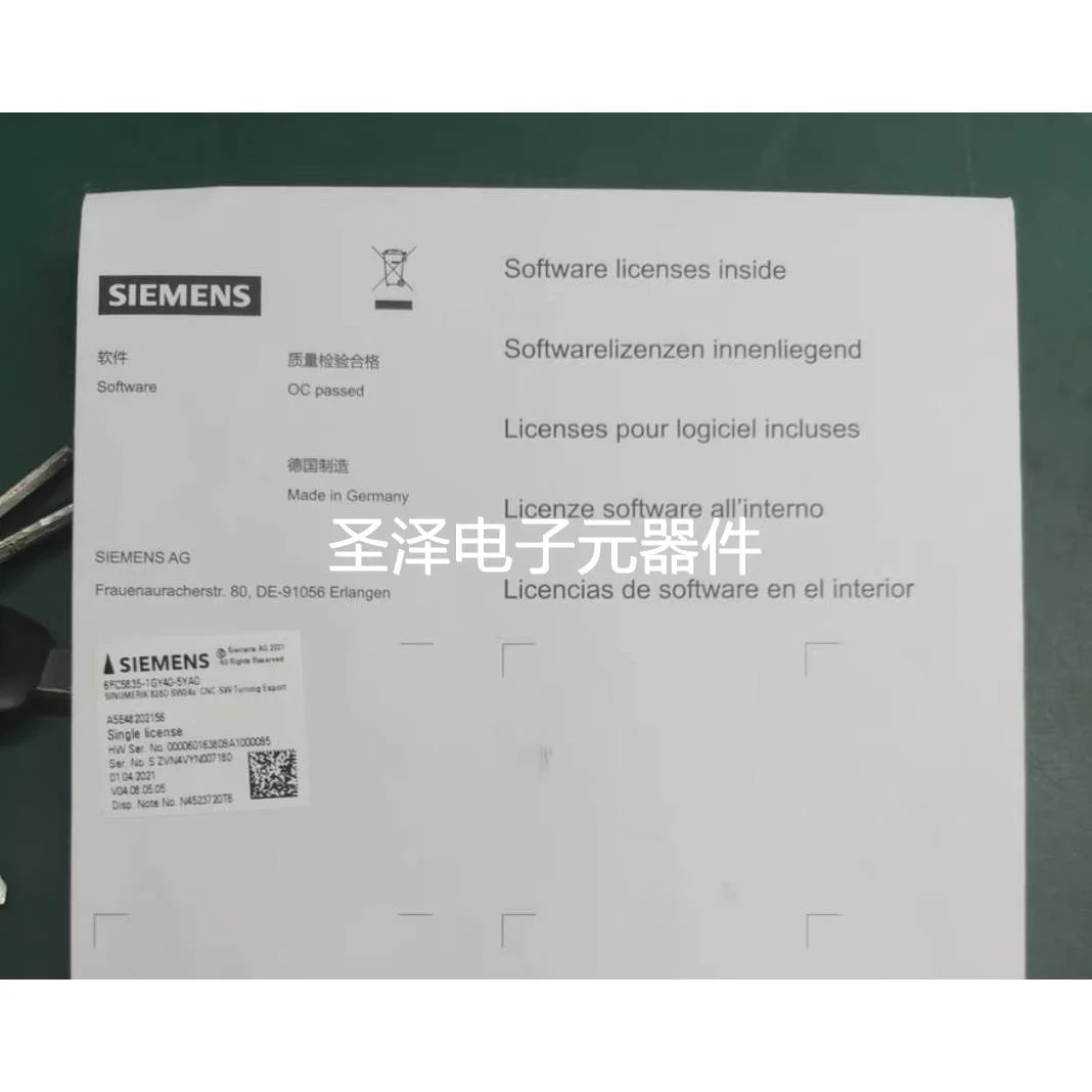 6FC5835-1GY40-6YA0西门子原装全新数控CF卡6FC5835-1GY40-6YA0议