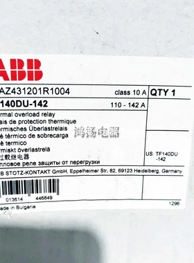 ABB热继电器 TF140DU-142 110-142A议价