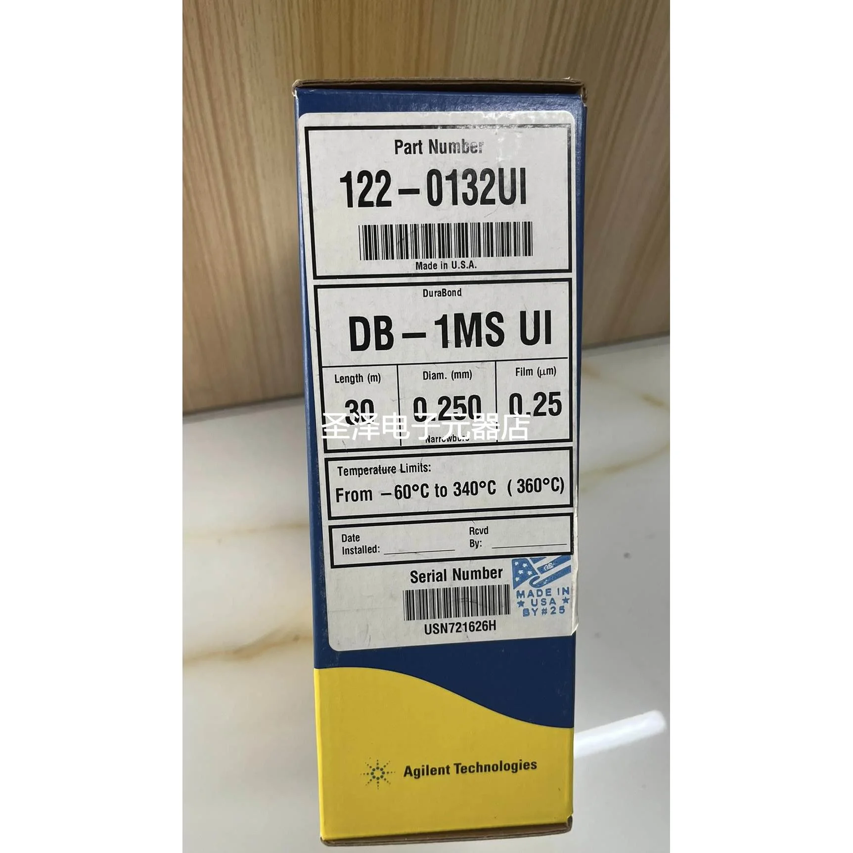 122-0132UI安捷伦气相色谱柱 DB-1MS UI 规格30×0.25×0.25议价