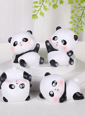 树脂客厅超萌可爱熊猫摆件