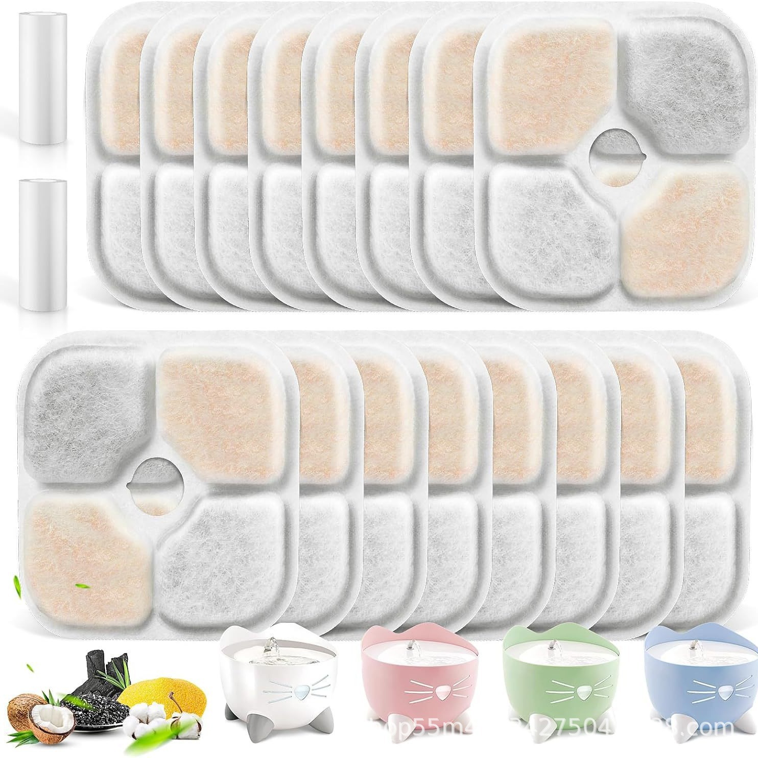 亚马逊宠物饮水机滤芯饮水机过滤芯猫咪饮水器过滤棉片