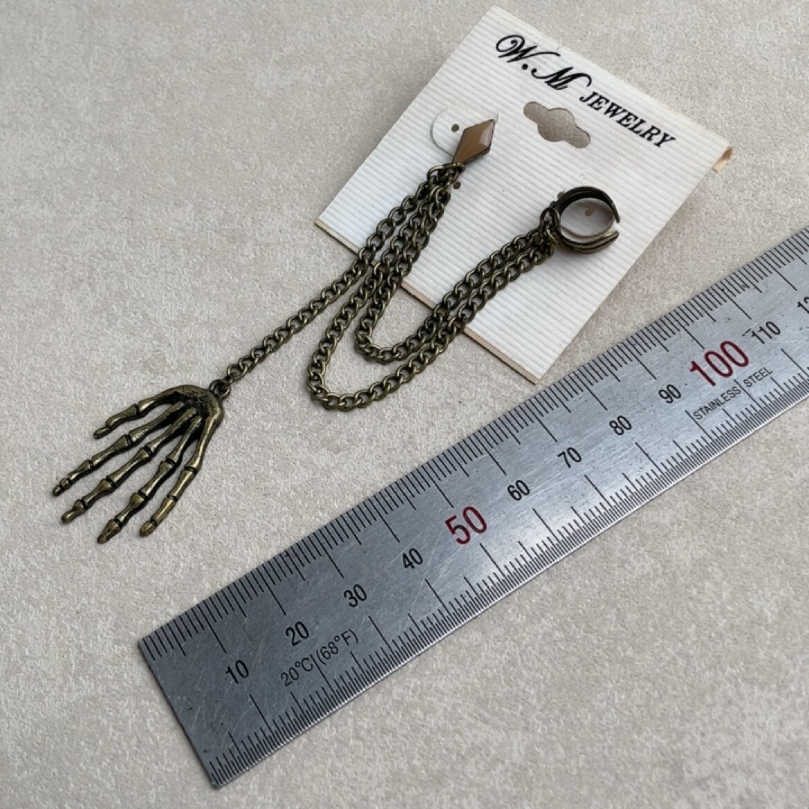 复古骷髅手掌耳钉耳骨夹连体02