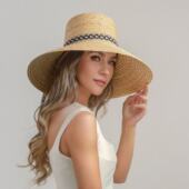 春夏新款 时尚 休闲蕾丝飘带平顶大帽檐麦秆草帽户外沙滩旅游防晒大