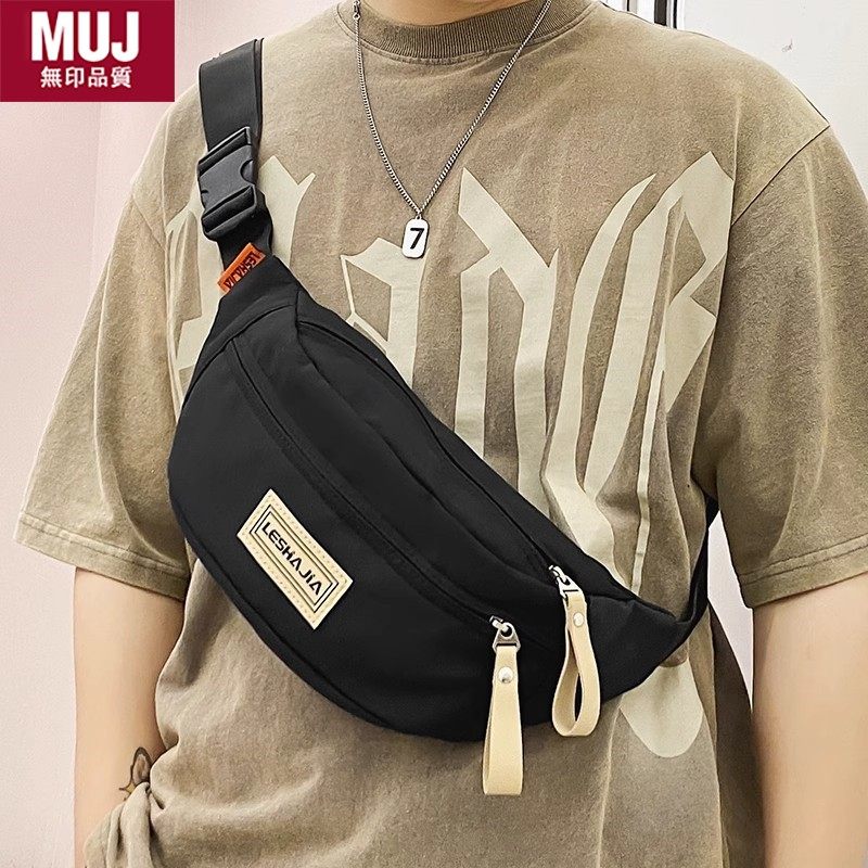 Японская сумка-мессенджер Muji, мужская модная брендовая нагрудная сумка, мужской рюкзак, поясная сумка, спортивная маленькая сумка-мессенджер, женская повседневная универсальная мужская сумка Изображение 1