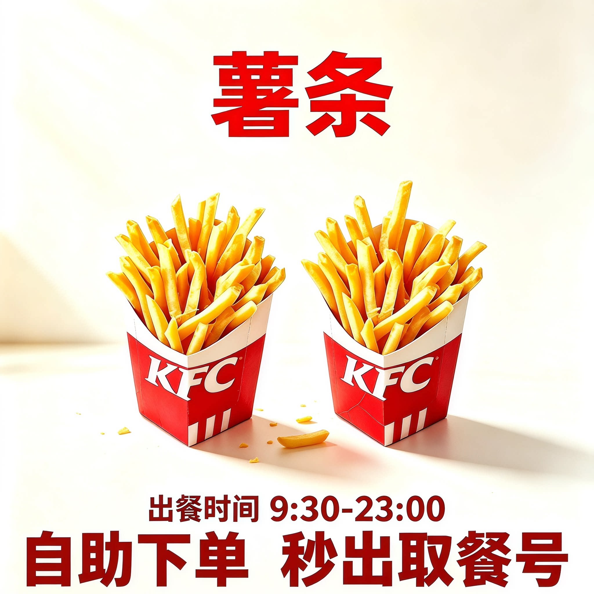 KFC肯德基 2份薯条（中）自助下单兑换劵 全国通用图片