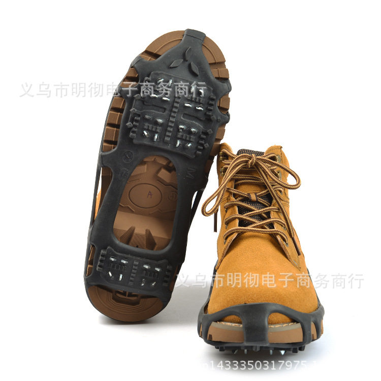 24齿冰爪雪地防滑鞋套材质钓鱼雪地冰面登山用品